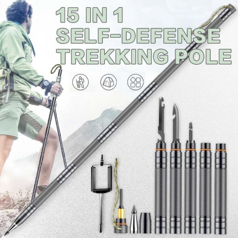 15 In 1 Tactical Trekking Pole - RunSpree.com