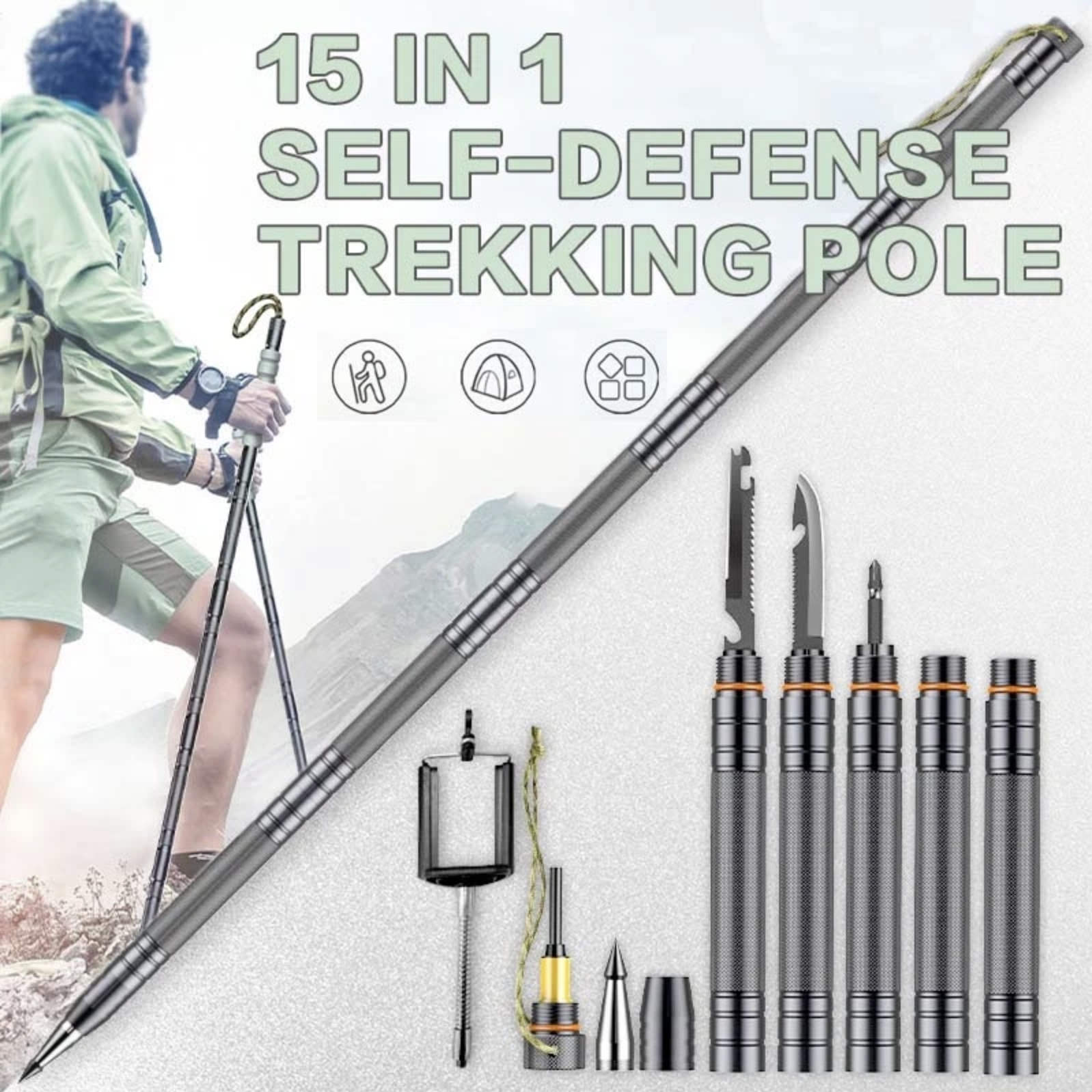tactical hiking pole