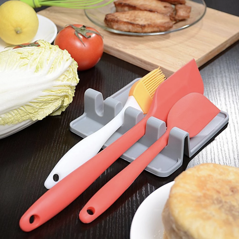 silicone utensil set with holder