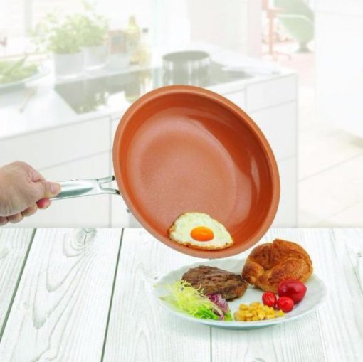 SLIPPY NON-STICK COPPER FRYING PAN WITH CERAMIC COATING (10 INCH)